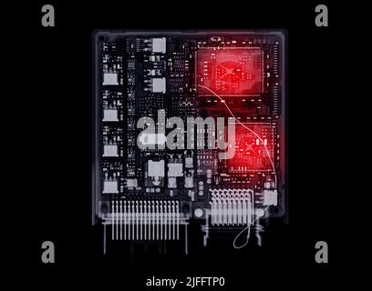 X-ray image of engine control unit or ECU in Motorcycle is a type of ...