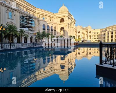 Place Vendome Mall is a new mall located in the city of Lusail. The design is an open concept and is inspired by classic French-style architecture. Stock Photo