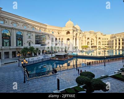 Place Vendome Mall is a new mall located in the city of Lusail. The design is an open concept and is inspired by classic French-style architecture. Stock Photo