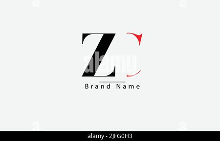 Alphabet letters Initials Monogram logo ZC CZ Z C Stock Vector