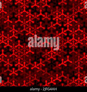 Seamless Geometric Ruby Triangles on Black Background Vector Pattern Stock Vector