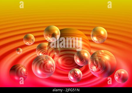 futuristic sphere background wallpaper Stock Photo