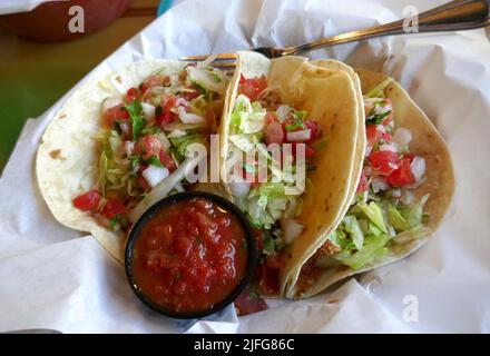 Los Angteles California, USA 29th June 2022 North Shore Tacos at Islands Restaurant at Howard Hughes Los Angeles HHLA Howard Hughes Center at 6081 Center Drive in Los Angeles, California, USA. Photo by Barry King/Alamy Stock Photo Stock Photo