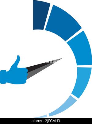 Socialization level, involve in social media indicator, like chart. Vector illustration. Social media, success level, web rating, media community, ana Stock Vector