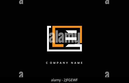 LE, EL Abstract Letters Logo Monogram Stock Vector