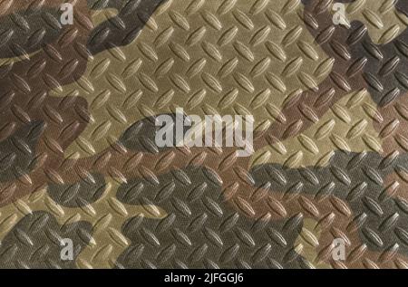 Steel plate painted with military background, army colors Stock Photo