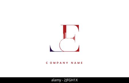 LE, EL Abstract Letters Logo Monogram Stock Vector