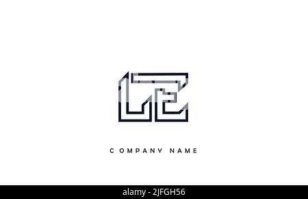 LE, EL Abstract Letters Logo Monogram Stock Vector