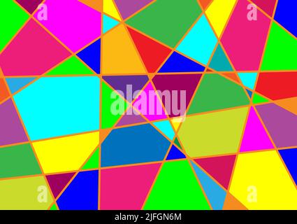 Abstract background multicolored rectangle mirror polygon wallpaper backdrop art graphic design pattern vector illustration Stock Vector