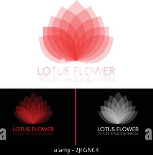 Abstract mandala lotus flower swirl logo icon vector design. Elegant premium ornament vector logotype symbol Stock Vector