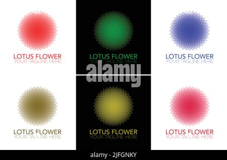 Abstract mandala lotus flower swirl logo icon vector design. Elegant premium ornament vector logotype symbol Stock Vector