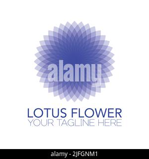 Abstract mandala lotus flower swirl logo icon vector design. Elegant premium ornament vector logotype symbol Stock Vector