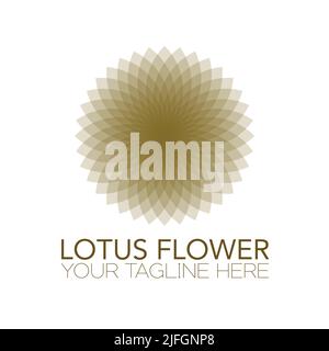 Abstract mandala lotus flower swirl logo icon vector design. Elegant premium ornament vector logotype symbol Stock Vector