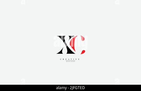 Alphabet letters Initials Monogram logo XC CX X C Stock Vector