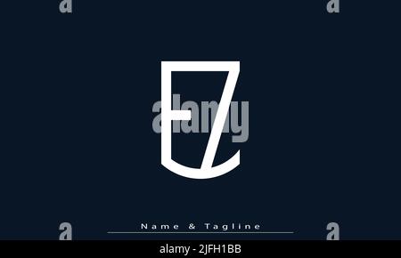 Alphabet letters Initials Monogram logo EZ , ZE Stock Vector