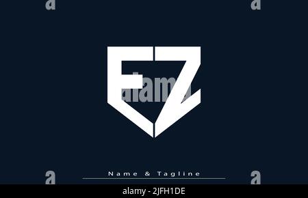 Alphabet letters Initials Monogram logo EZ , ZE Stock Vector