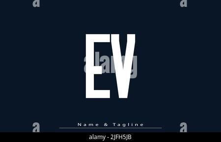 Alphabet letters Initials Monogram logo EV , VE Stock Vector