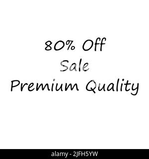 80 percent off sale premium quality business icon sticker Stock Vector