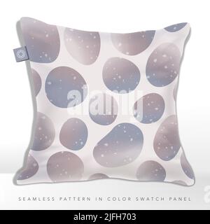 Vector Blurred Watercolor Effect Pebble Seamless Print or Fabric Pattern Stock Vector