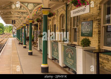 Knaresborough Rail Station on the York to Harrogate line Stock Photo