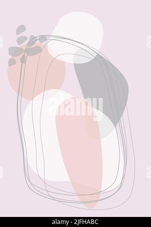 Creative minimalistic hand-painted illustration for decorating walls, postcards or brochure covers. Stock Vector