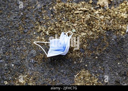 Detail of garbage and pollution in nature Stock Photo