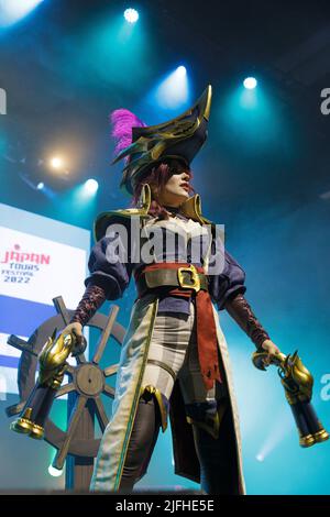 Tours, France. 03 July 2022. Cosplayer at the Japan Tours Festival in Tours France. A popular comic and Japanese arts festival in central France. The convention is a showcase for all things related to the Japanese anime and manga pop-culture. Julian Elliott News Photography Stock Photo