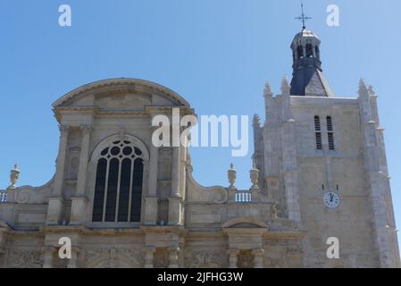 Le Havre, France. June 11. 2022. Historical monument, main church of the city, dating from the 16th century. Notre dame de Grace cathedral. Stock Photo