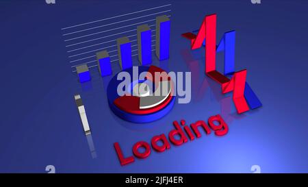 Graph Loading Image Abstract graphs and loading inscription. Motion. Round shaped diagram ...