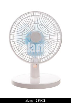 White electric fan isolated on a white background Stock Photo