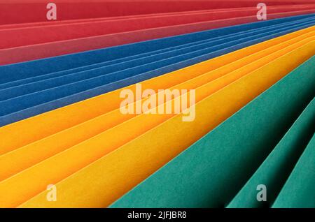 Rainbow Colored Paper. Abstract geometric pattern of color spectrum Stock Photo