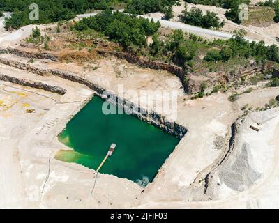 Aerial view of mines in Park HIlls Stock Photo