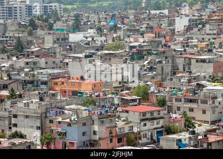 Mexican shanty town aerial Stock Photo