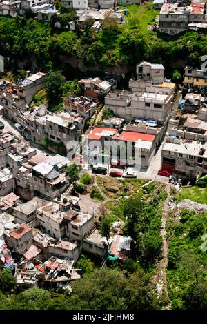 Mexican shanty town aerial Stock Photo