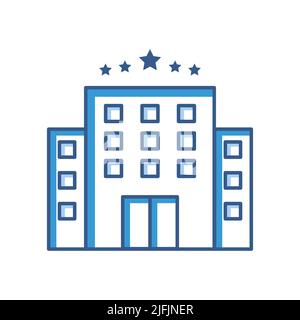 Hotel icon. Two tone icon style. Simple design editable Stock Vector