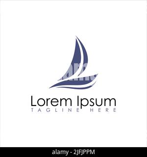 Vector letter L logo monogram alphabet shaped Sailboat. Vector illustration EPS.8 EPS.10 Stock Vector