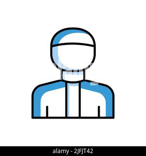 Muslim man icon. Icon related to religion. Two tone icon style. Simple design editable Stock Vector