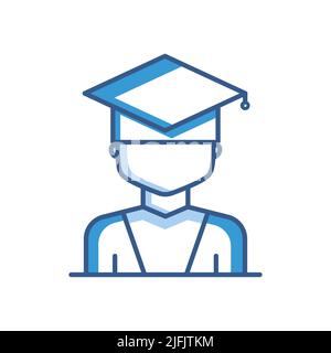 Student icon. Icon related to education. Two tone icon style. Simple design editable Stock Vector