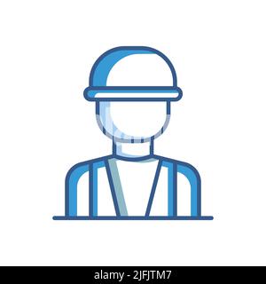 Foreman icon. Icon related to profession. Two tone icon style. Simple design editable Stock Vector