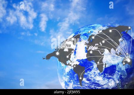 Best Internet Concept of global business from concepts series, connection symbols communication lines. Elements of this image furnished by NASA Stock Photo