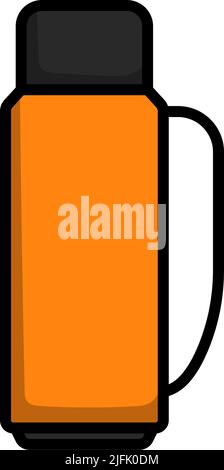 Alpinist Vacuum Flask Icon. Editable Bold Outline With Color Fill Design. Vector Illustration. Stock Vector