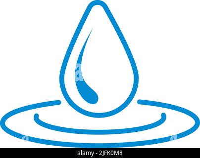 Water Drop Icon. Editable Bold Outline With Color Fill Design. Vector Illustration. Stock Vector