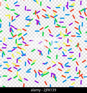 Sprinkles Seamless Pattern - Colorful sprinkles on solid background repeating pattern design. Vector illustration Stock Vector