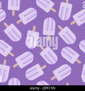 Seamless pattern cute ice cream. Seamless summer pattern with ice cream. Creative childish background. Perfect for kids apparel,fabric, textile, nurse Stock Vector