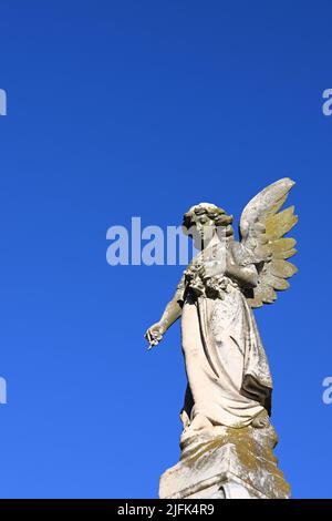 angel statue dropping