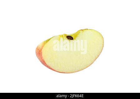 Close up sliced apple isolated on white background Stock Photo