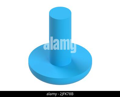 Engineering part 3D Projection Illustration - Rivet Stock Photo - Alamy