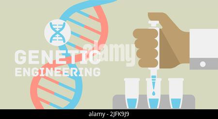 Genetic engineering vector banner illustration Stock Vector Image & Art ...