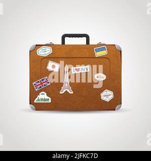Big travel suitcase Stock Vector