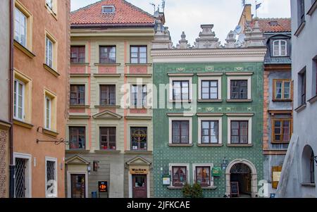 WARSAW, POLAND. MARCH 08, 2022. Old town buildings in traditional style Stock Photo